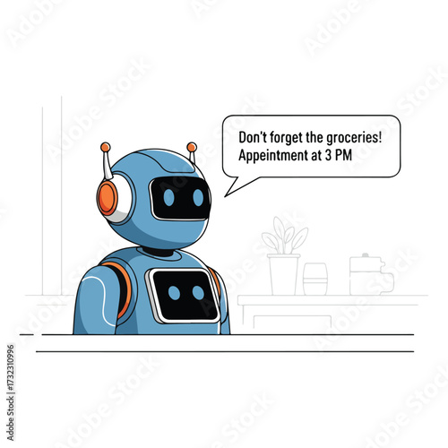 Reminder From Robot About Errands and Time