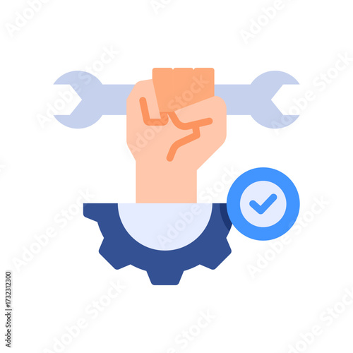 Management Service flat color icon