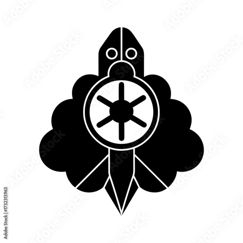 airborne contaminants icon vector art illustration.