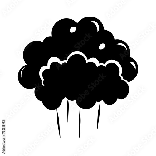 blows steam cloud comic smoke line style vector 