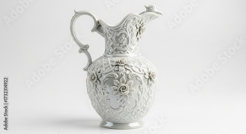 antique vase on white background