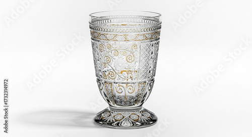 empty glass on white background