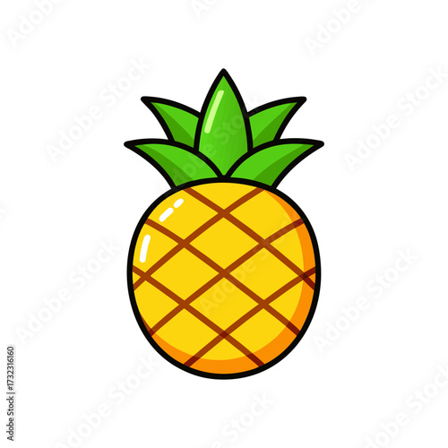 pineapple on a white background