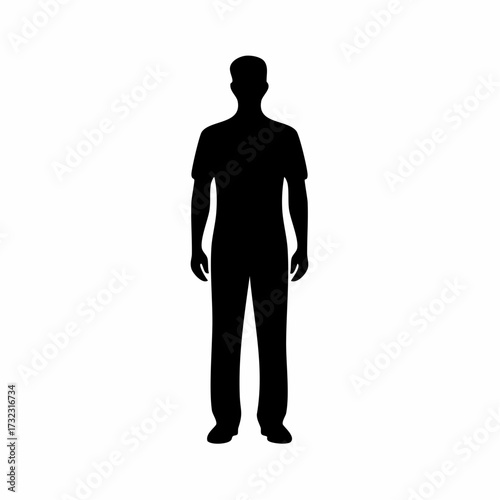 Human silhouette standing in a simple frontal pose