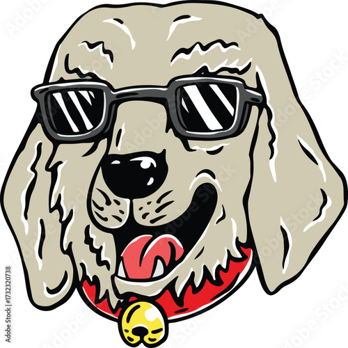dog with sunglasses