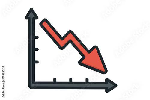 Printer line icon, vector cartoon illustration with transparent background, office equipment symbol, printing technology, document output, business tool, graphic element