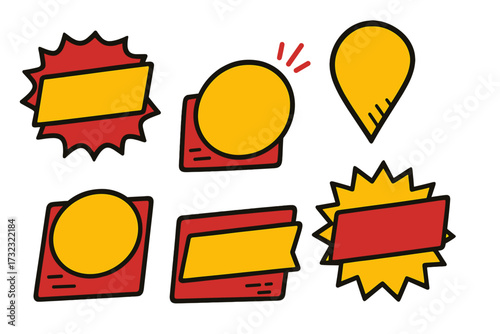 Sale tag special offer big sale discount best price mega sale banner shopping sticker badge coupon store promotion vector illustration vibrant red and yellow design