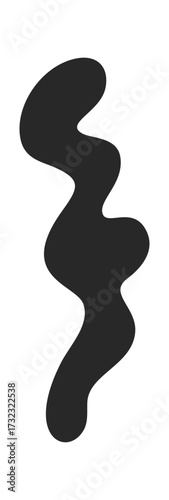 Black paint or ink spot