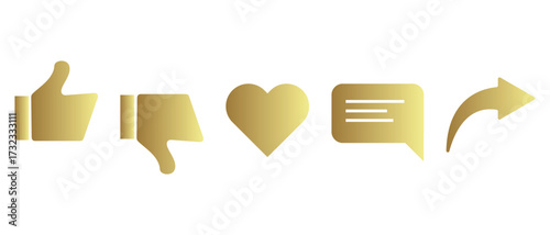like, dislike, unlike, comment, share, view, message, thump, save icon set. social media icon set.