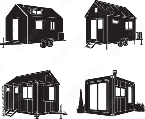 Tiny homes on wheels and stationary cabins tiny house