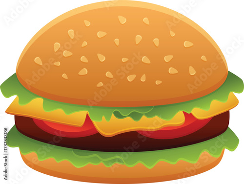 hamburger on white background ,   illustration  hamburger icon isolated on white background