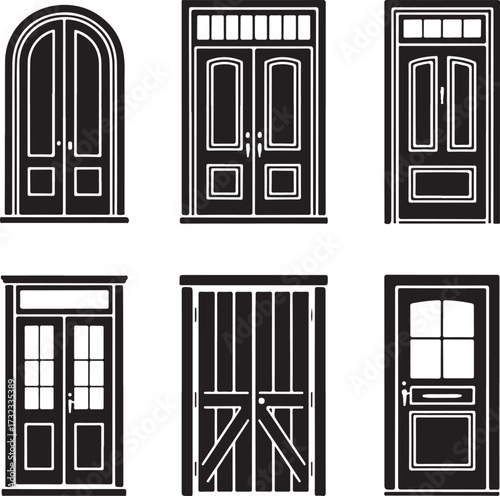 Various black and white door designs doors entryways