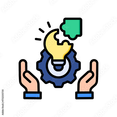 Management Solutions lineal color icon