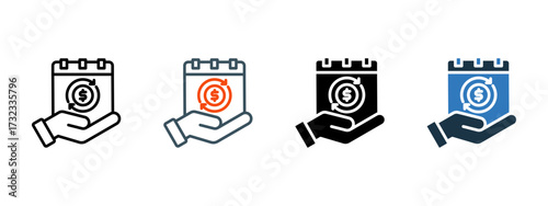 Subscription multiple icon style vector illustration