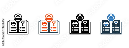 Food Menu multiple icon style vector illustration