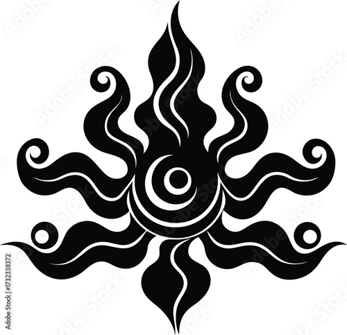 Abstract swirling smoke or light trails in a dark ethereal environment isolated on transparent background