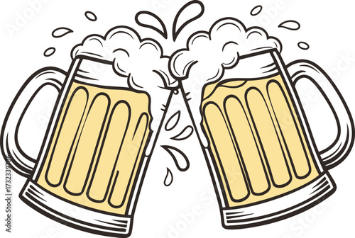 glass of beer with foam