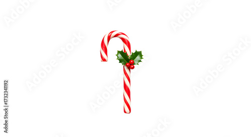 Classic Candy Cane on White
