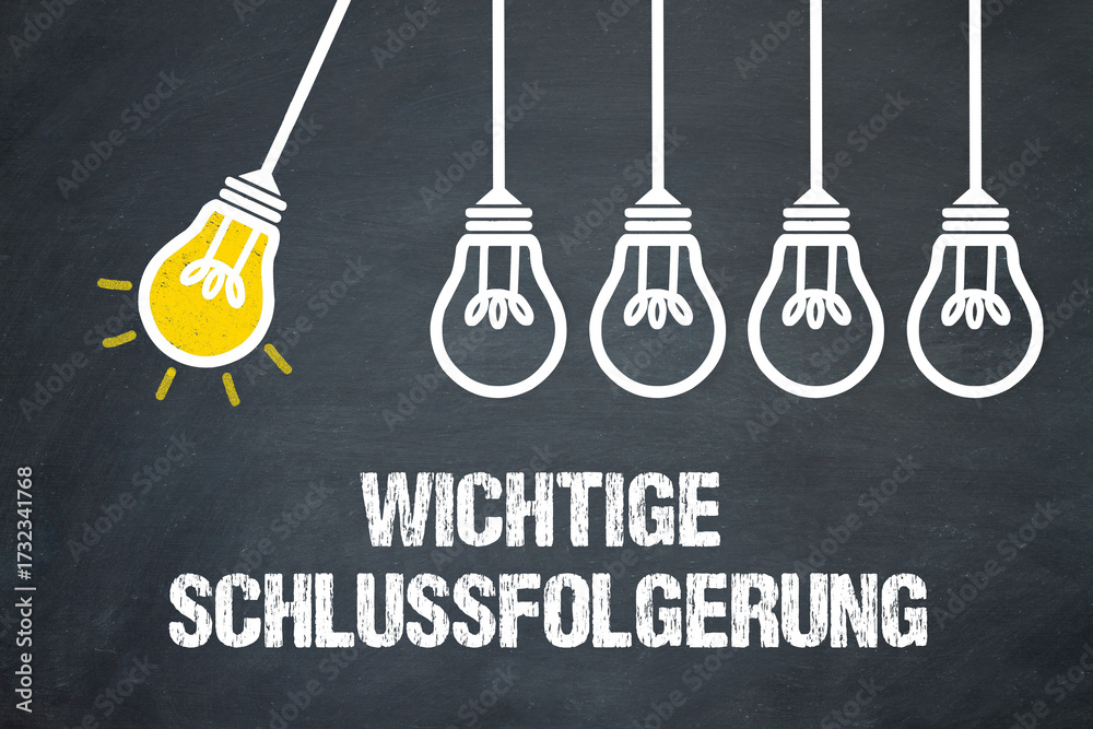 Fototapeta premium Wichtige Schlussfolgerung