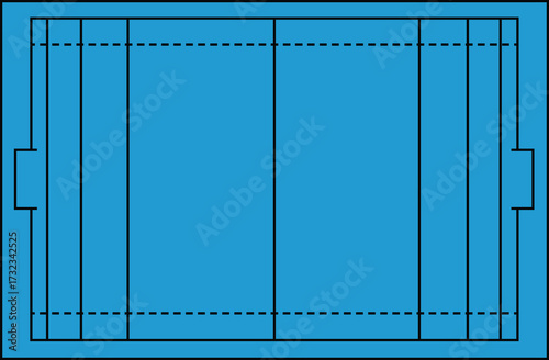 water polo pool field court symbol. water polo sport game. water polo pool sign. flat style.
