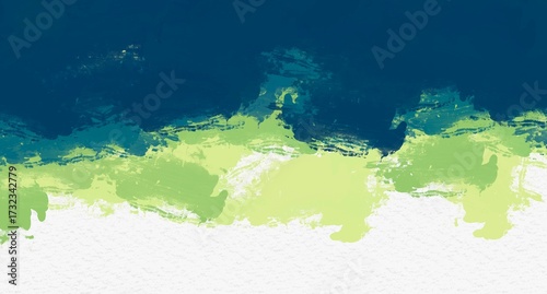 Fototapeta Naklejka Na Ścianę i Meble -  Green watercolor ink splash paint white background abstract texture artistic brush grunge colorful for business flyer template