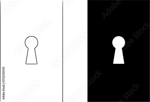 Black key hole door
