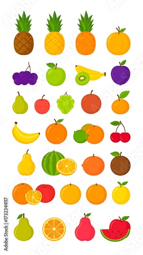 Colorful fruit illustration