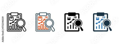 Market Research multiple icon style vector illustration