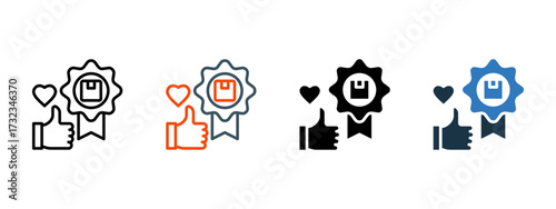 Loyalty multiple icon style vector illustration