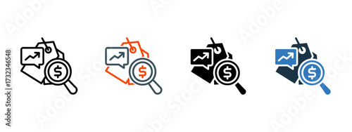 Pricing multiple icon style vector illustration