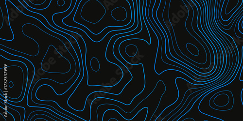 Topographic map background with geographic grid for hiking and mountain sport. luxury topographic wavy pattern and geographic grid map design. paper texture Imitation of a geographical map shade.