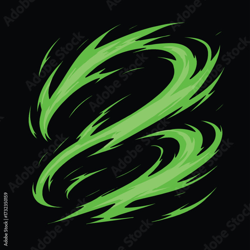 anime wind aura magic effect, skill anime charging effect, surrounded wind effect