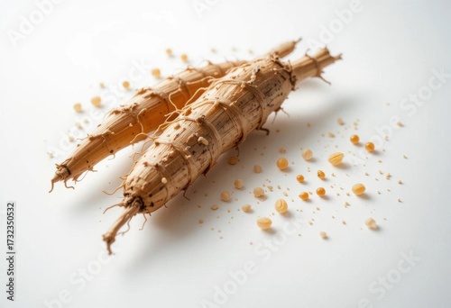 Airy Ashwagandha  A Light and Bright Low Angle Image on White, Highlighting the Herb s Energy and Ayurvedic Wellness Properties.