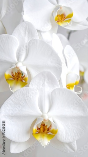 Wallpaper Mural Close-up of white orchids with yellow accents Torontodigital.ca