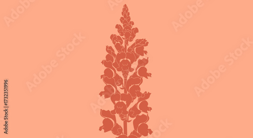 Textured floral sprig