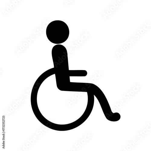 International symbol of accessibility featuring person in wheelchair on white background