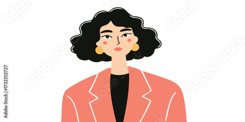A stylish lady of character poses confidently against a clean, uncluttered backdrop. Her look of self-assurance and timeless elegance captivates, perfect for visual stories.