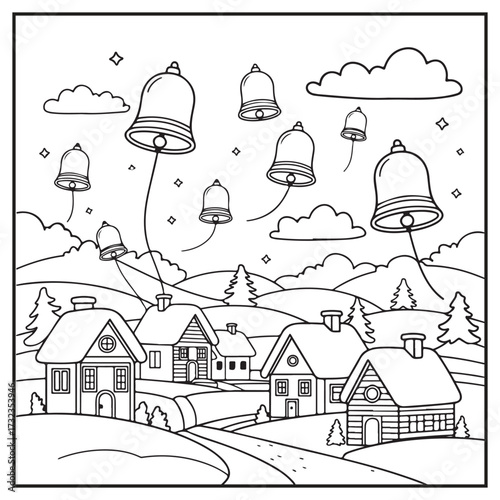 Christmas Bells Coloring Pages