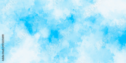 Abstract grunge sky blue soft painted watercolor paint splash. inspiring views of fluffy clouds blue sky background. cloudy blue sky various natural clouds and smoke. morning cloud in the sky.