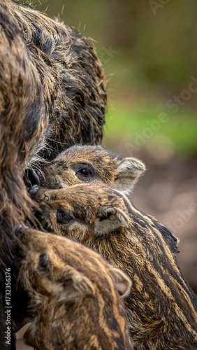 Wallpaper Mural Close-up of wild piglets Torontodigital.ca