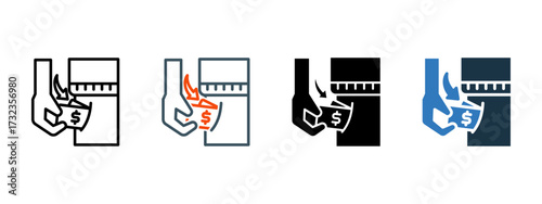 Income multiple icon style vector illustration