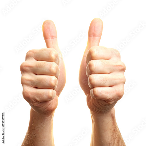 Two Hands Showing Thumbs Up Gesture, Transparent PNG