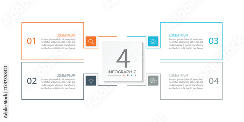 Vector infographic design template with 4 options or steps