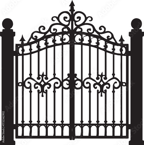 Fleur-de-Lis Wrought Iron Gate Design