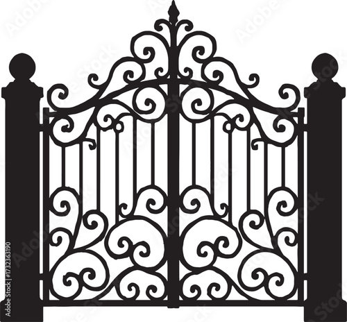 Ornamental Wrought Iron Gate Design