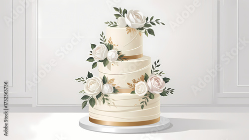 Creative cake in a white background