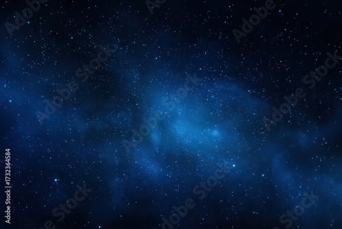 Dark Blue Starry Space Nebula