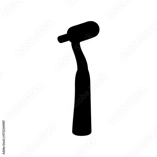 Silhouette of dental instrument used for professional teeth cleaning and dental hygiene