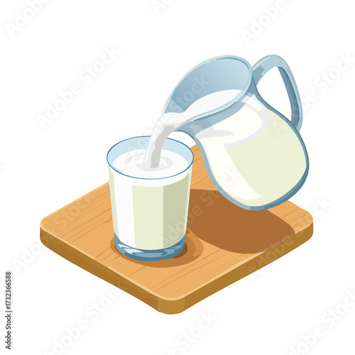 Milk Pour Jug Vector