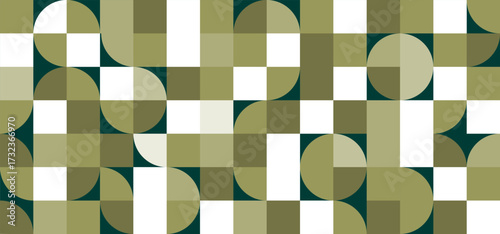 Abstract background seamless circle and square with geometric pattern summer in earth colors. Vector illustration for your design.
